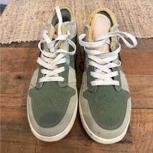 Green High-Top Sneakers with White Laces